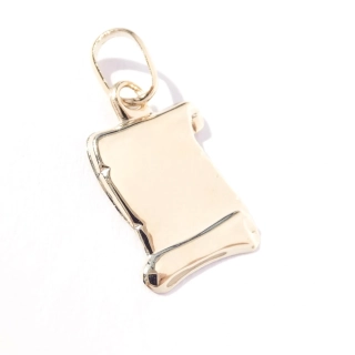 Zlatý lesklý přívěsek, Au 14K 585/1000, váha 0,34 g