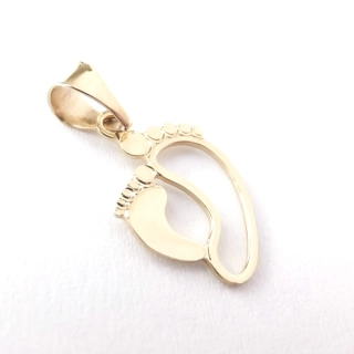 Zlatý přívěsek nožičky, Au 14K 585/1000, váha 0,47 g
