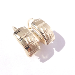 Zlaté náušnice, Au 14K 585/1000, váha 1,62 g
