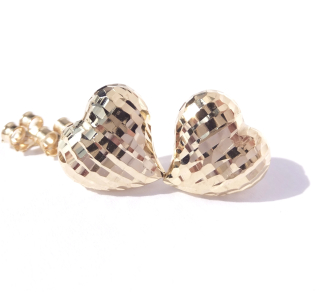 Zlaté náušnice, Au 14K 585/1000, váha 2,48 g