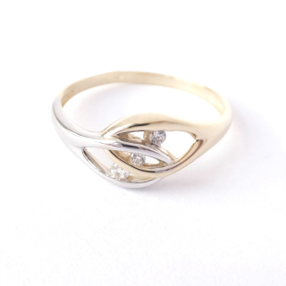 Zlatý prsten, Au 14K 585/1000, váha 2,29 g