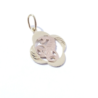 Zlatý přívěsek znamení Štír, Au 14K 585/1000, váha 0,59 g, použité zlato