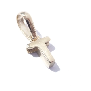 Zlatý přívěsek písmeno T, Au 14K 585/1000, váha 0,45 g
