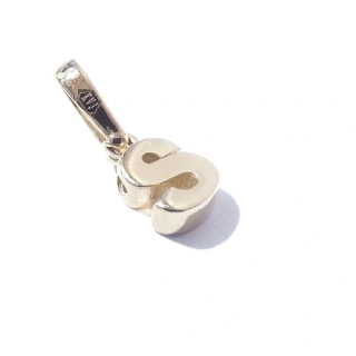 Zlatý přívěsek písmeno S, Au 14K 585/1000, váha 0,63 g