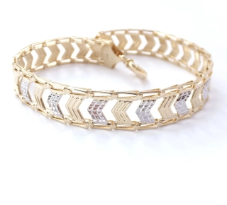 Zlatý náramek 19,5 cm, Au 14K 585/1000, váha 7,47 g