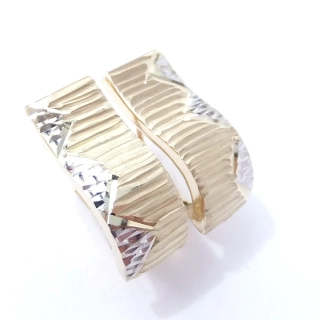 Zlaté náušnice, Au 14K 585/1000, váha 2,09 g