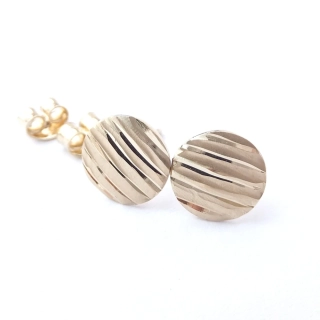 Zlaté náušnice, Au 14K 585/1000, váha 1,23 g