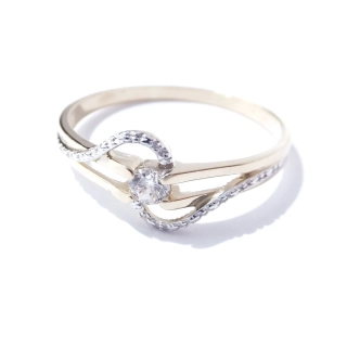 Zlatý prsten, Au 14K 585/1000, váha 2,54 g