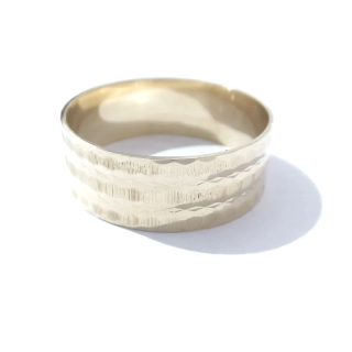 Zlatý snubní prsten vel.69, Au 14K 585/1000, váha 5,04 g, použité zlato