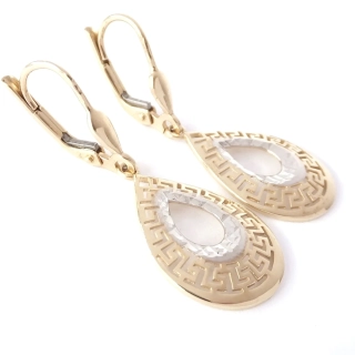 Zlaté náušnice, Au 14K 585/1000, váha 2,69 g