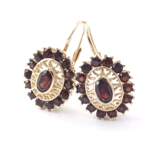 Zlaté náušnice, Au 14K 585/1000, váha 3,84 g
