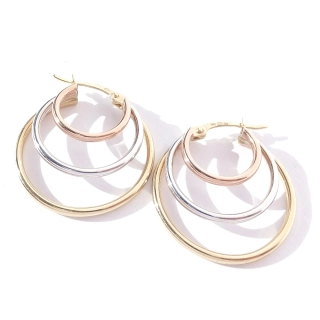 Zlaté náušnice, Au 14K 585/1000, váha 2,30 g
