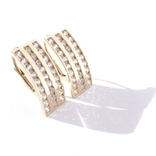 Zlaté náušnice, Au 14K 585/1000, váha 4,08 g