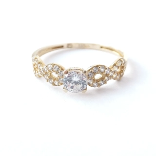 Zlatý prsten, Au 14K 585/1000, váha 1,28 g