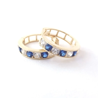 Zlaté náušnice, Au 14K 585/1000, váha 1,92 g