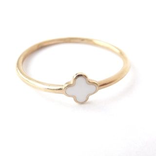 Zlatý prsten, Au 14K 585/1000, váha 0,99 g