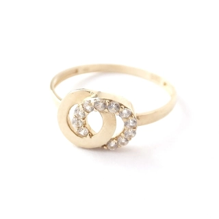 Zlatý prsten, Au 14K 585/1000, váha 1,37 g