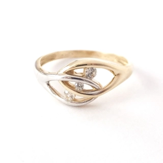 Zlatý prsten, Au 14K 585/1000, váha 2,04 g