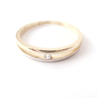 Zlatý prsten, Au 14K 585/1000, váha 1,54 g