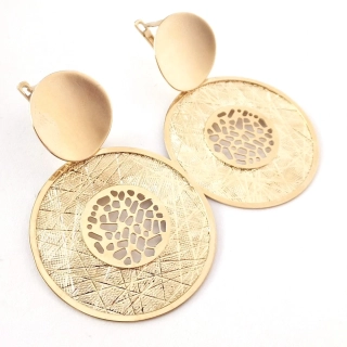 Zlaté visací náušnice, Au 14K 585/1000, váha 8,24 g