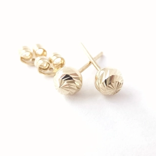 Zlaté náušnice, Au 14K 585/1000, váha 2x 0,46 g
