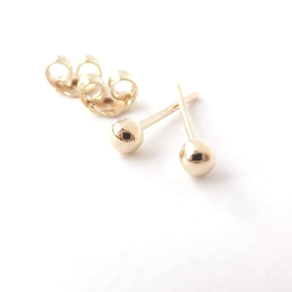 Zlaté náušnice, Au 14K 585/1000, váha 2x 0,36 g