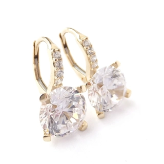 Zlaté náušnice, Au 14K 585/1000, váha 5,34 g
