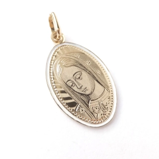 Zlatý přívěsek Madonka, Au 14K 585/1000, váha 0,99 g