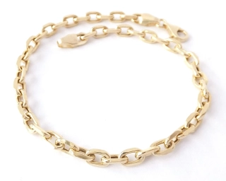 Zlatý náramek 20,5 cm, Au 14K 585/1000, váha 4,00 g
