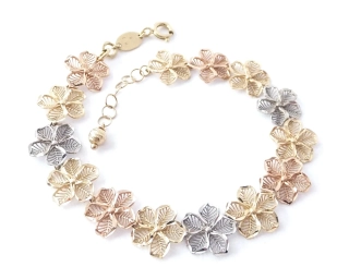 Zlatý náramek 17-19 cm, Au 14K 585/1000, váha 5,16 g, použité zlato