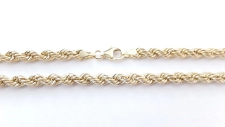 Zlatý řetízek 50 cm, Au 14K 585/1000, váha 7,44 g