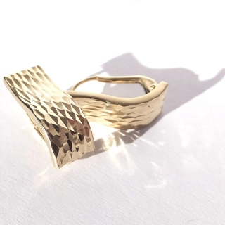 Zlaté náušnice, Au 14K 585/1000, váha 2,41 g