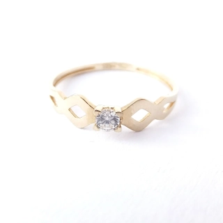 Zlatý prsten, Au 14K 585/1000, váha 1,09 g