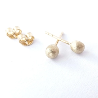 Zlaté náušnice, Au 14K 585/1000, váha 2x 0,33 g