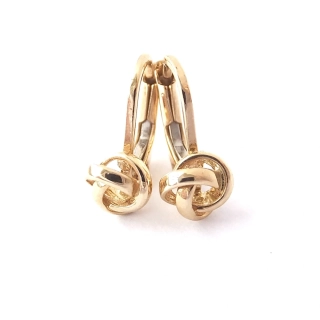 Zlaté dívčí náušnice uzlíky, Au 14K 585/1000, váha 1,23 g