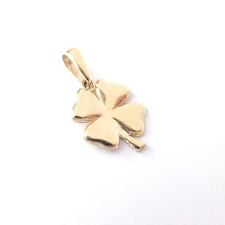 Zlatý přívěsek čtyřlístek, Au 14K 585/1000, váha 0,75 g