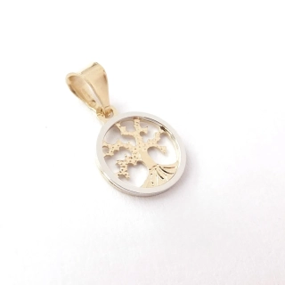Zlatý přívěsek strom života, Au 14K 585/1000, váha 0,59 g