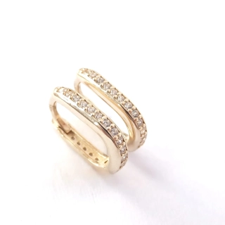 Zlaté náušnice, Au 14K 585/1000, váha 1,51 g