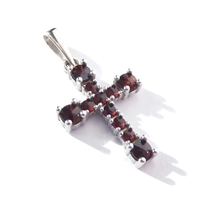 Stříbrný přívěsek s granáty, Ag 925/1000, 1,27 g