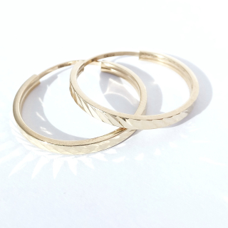 Zlaté náušnice, Au 14K 585/1000, váha 1,78 g