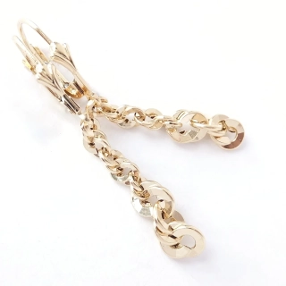 Zlaté visací náušnice, Au 14K 585/1000, váha 1,94 g