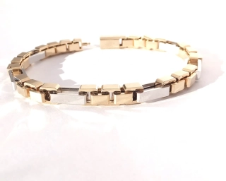 Zlatý náramek 21 cm, Au 14K 585/1000, váha 14,13 g