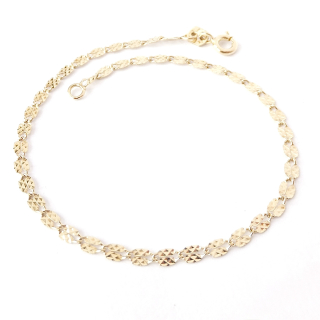 Zlatý náramek 18 cm, Au 14K 585/1000, váha 0,97 g, použité zlato
