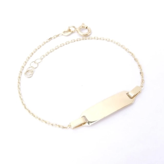 Zlatý dětský náramek, Au 14K 585/1000, váha 1,09 g