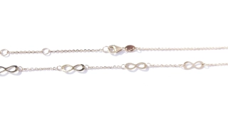 Zlatý náhrdelník nekonečno, Au 14K 585/1000, váha 2,22 g