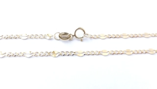 Zlatý řetízek 45 cm, Au 14K 585/1000, váha 1,53 g
