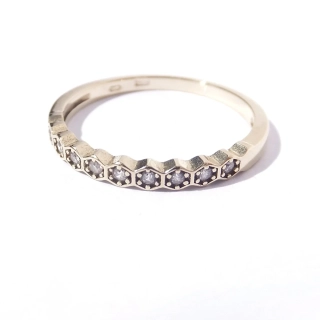 Zlatý prsten, Au 14K 585/1000, váha 1,42 g, použité zlato