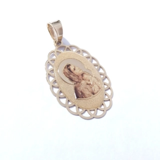 Zlatý přívěsek Madonka, Au 14K 585/1000, váha 0,70 g