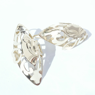 Zlaté visací náušnice, Au 14K 585/1000, váha 9,62g