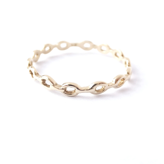 Zlatý prsten, Au 14K 585/1000, váha 0,97 g, použité zlato